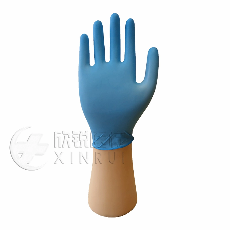 Medical Supply Powder Free Medical Disposable Blue Examination Nitrile Gloves Exam Glove