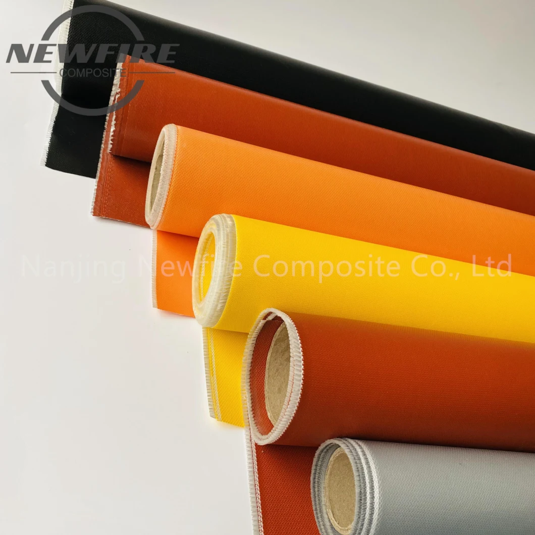 Manufacturer High Quality Fiberglass Mesh Fire Blanket Welding Protective Sleeve Coated 260g Double-Sided Liquid Silicone Fiberglass Cloth