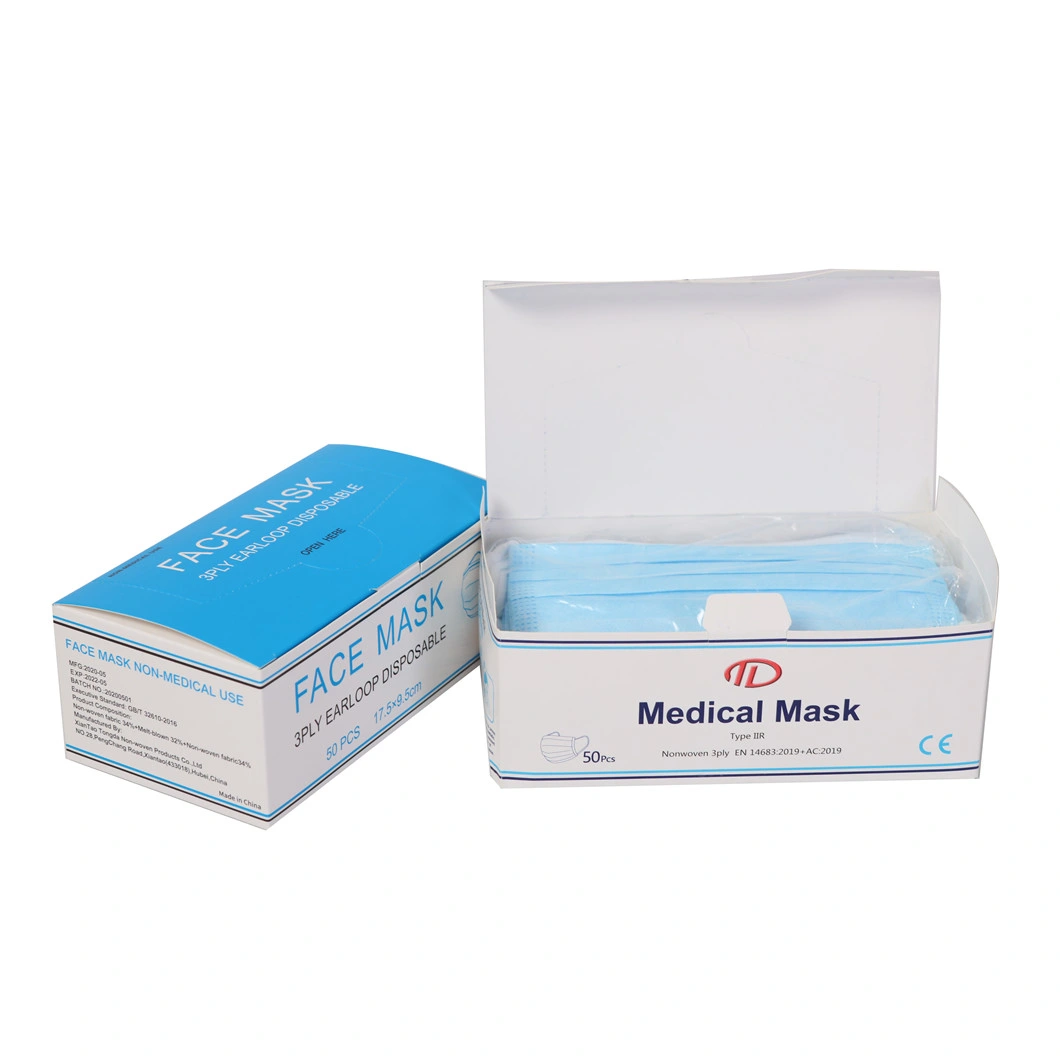 Adult Prevent Mask Dust Nonwoven Cloth Filter Disposable Face Mask Hospital Mascherine Chingiche CE