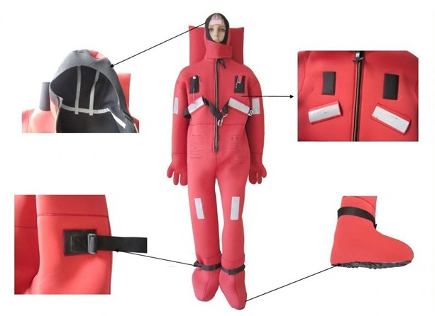 147kn Solas Lifesaving Equipment Thermal Protective Marine Immersion Suits for Survival